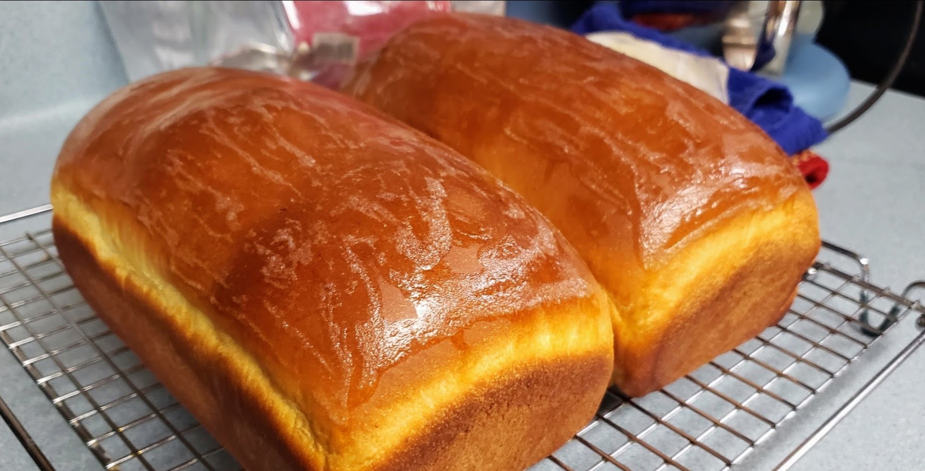 Two sweet potato loaves